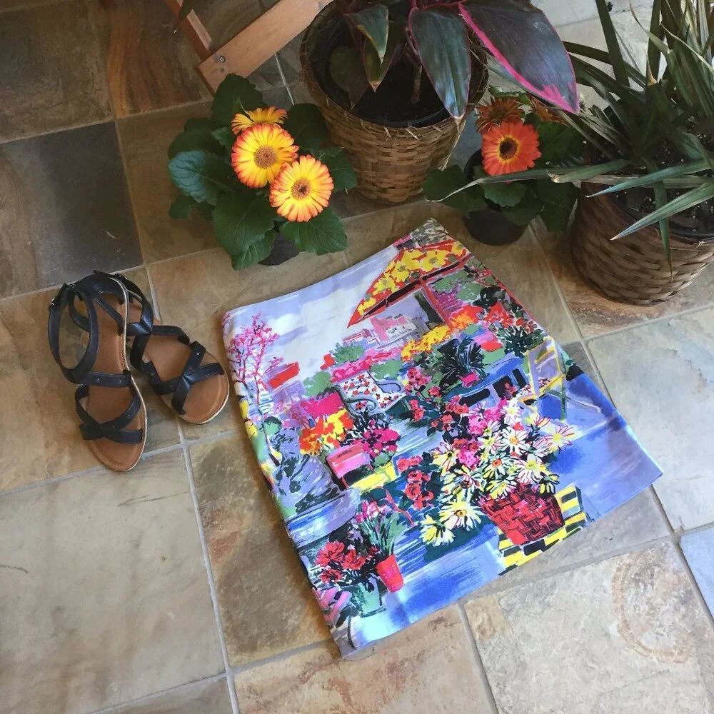 Talbots Garden Terrace Print Skirt NWT - Picture 7 of 11